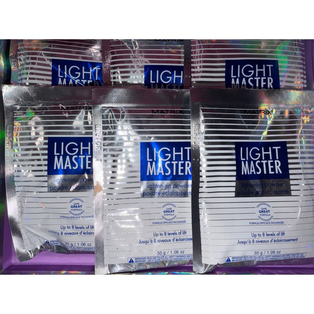 Matrix Light Master Lightening Powder hair bleach 8 Levels Lift Packets 30g Each